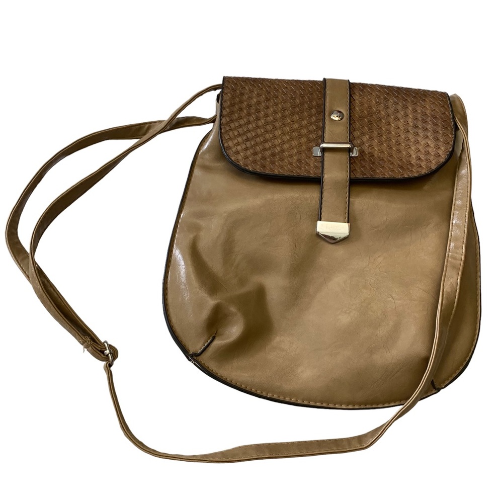 Vintage Faux Leather Crossbody Purse